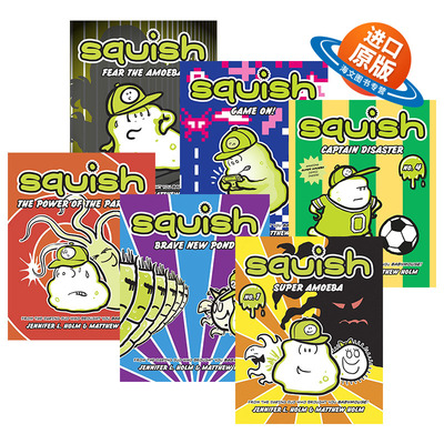 变形虫6册 英文原版 Squish 纽约时报畅销书 英文版儿童漫画桥梁章节书 英语课外阅读 进口原版书籍