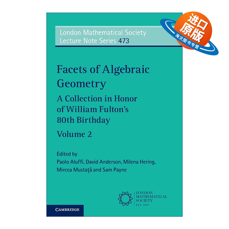 英文原版 Facets of Algebraic Geometry 代数几何面面观 卷二 伦敦数学会讲义系列 英文版 进口英语原版书籍