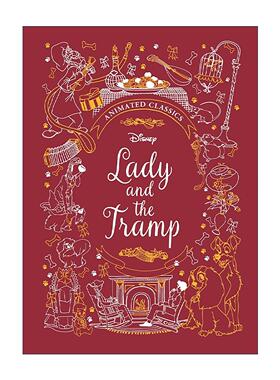 英文原版 Lady and the Tramp 小姐与流浪汉 儿童经典动画电影小说 迪士尼布面典藏精装 英文版 进口英语原版书籍