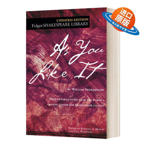 英文原版 As You Like It 皆大欢喜 福尔杰莎士比亚图书馆系列 Folger Library Shakespeare 英文版 进口英语原版书籍