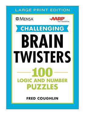 英文原版 Mensa AARP Challenging Brain Twisters门萨 脑筋急转弯 100个谜题激发脑力 大字版 美国退休协会 进口英语原版书籍