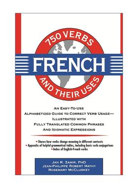原版 750 French Verbs and Their Uses 750个法语动词与用法 进口原版书籍