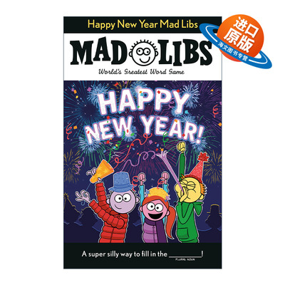 英文原版 Happy New Year Mad Libs 新年快乐 疯狂填词游戏 英文版 进口英语原版书籍