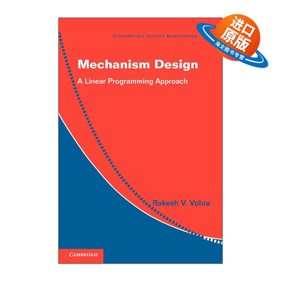英文原版 Mechanism Design 机制设计 剑桥计量经济学会专著系列 英文版 进口英语原版书籍