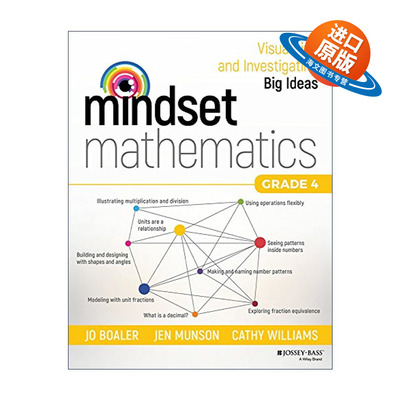 英文原版 Mindset Mathematics Grade 4 思维数学 可视化和研究大观念 四年级 斯坦福大学教授Jo Boaler 英文版 进口英语原版书籍