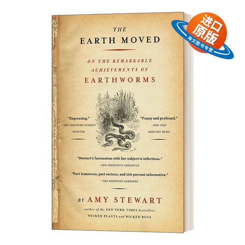 英文原版 The Earth Moved 了不起的地下工作者 蚯蚓的故事 趣味自然史 英文版 进口英语原版书籍