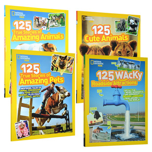 4册 英文版 Kids 英文原版 国家地理125个不可思议系列 书籍 STEM百科读物 Geographic National 儿童科普 进口英语原版