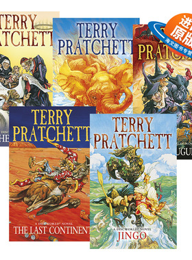 英文原版 Discworld Novel 碟形世界系列21-25 五册套装 畅销科幻小说 Terry Pratchett 攻占消失岛 英文版 进口英语原版书籍