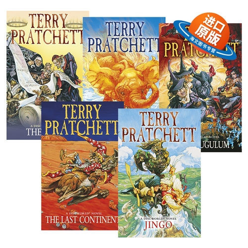 英文原版 Discworld Novel 碟形世界系列21-25 五册套装 畅销科幻小说 Terry Pratchett 攻占消失岛 英文版 进口英语原版书籍