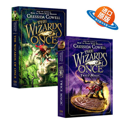 远古魔法师2册 英文原版 The Wizards of Once 英文版进口儿童章节奇幻小说 驯龙高手同作者 Cressida Cowell 青少年英语课外读物