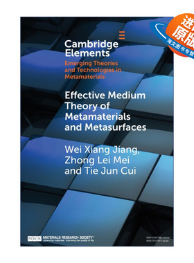 英文原版 Effective Medium Theory of Metamaterials and Metasurfaces 超材料和超表面的有效介质理论 剑桥超材料新兴理论和技术