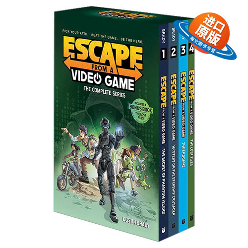 英文原版 Escape from a Video Game 逃离电子游戏1-4盒装 英文版 进口英语原版书籍