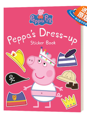 粉红猪小妹 装扮贴纸书 Peppa Pig Peppa Dress-Up Sticker Book 英文原版绘本 英文版 进口英语原版书籍儿童外文书