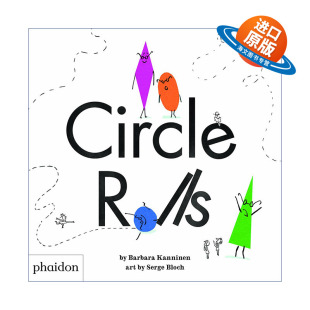 小圆圈大圆圈 法国插画师塞吉·布洛克 进口英语原版 Circle 书籍 英文版 Rolls 精装 英文原版 儿童艺术启蒙