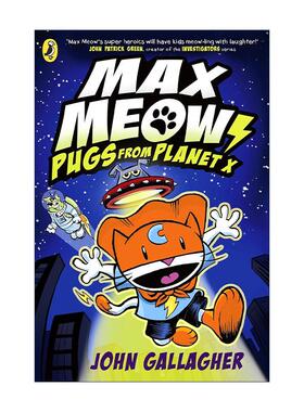 英文原版 Max Meow Book 3 Pugs from Planet X 马克思猫3 少儿全彩漫画 英文版 进口英语原版书籍