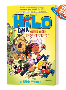 英文原版 Hilo Book 8 Gina and the Big Secret HILO系列8 精装 吉娜和大秘密 儿童全彩漫画桥梁章节小说 英文版 进口英语书籍