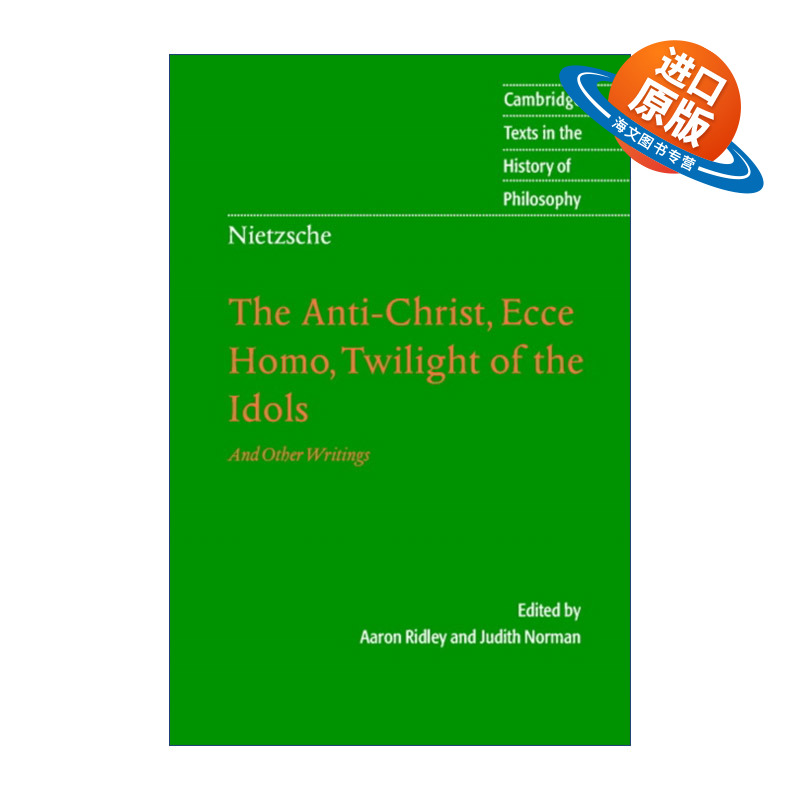 英文原版 Nietzsche: The Anti-Christ  Ecce Homo  Twilight of the Idols 尼采 反基督 瞧这个人 偶像的黄昏 英文版 进口书籍