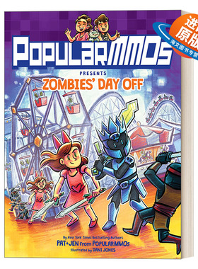 英文原版 PopularMMOs Presents Zombies’ Day Off 全彩奇幻冒险游戏漫画 丧尸假日 英文版 进口英语原版书籍