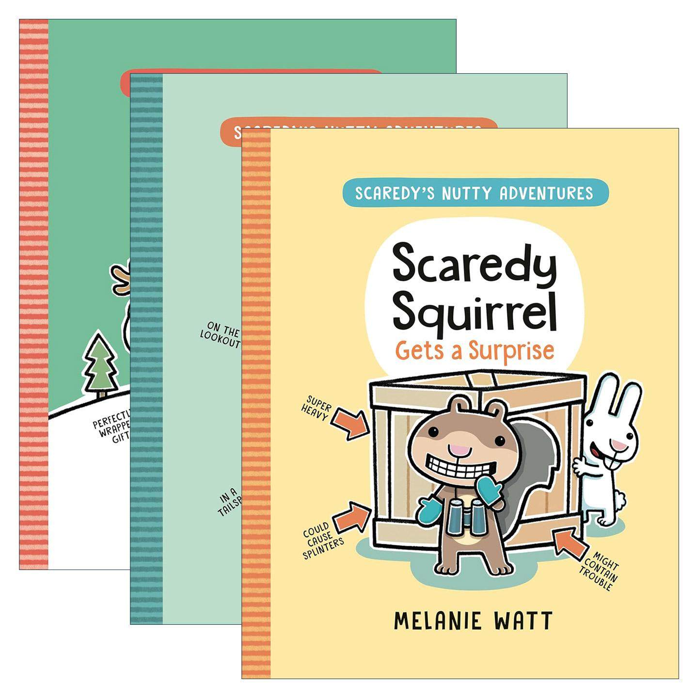 英文原版 Scaredy's Nutty Adventures 松鼠小嘀咕疯狂冒险系列1-3册 儿童漫画章节桥梁故事书 英文版 进口英语原版书籍