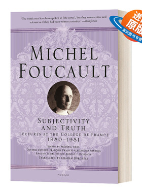 英文原版 Subjectivity And Truth 主体性与真相 Lectures At The Collège De France 1980-1981 法兰西学院演讲系列12 英文版 进