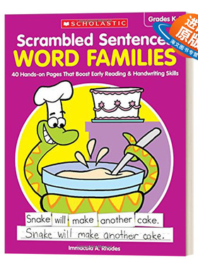 英文原版 Scrambled Sentences Word Families 学乐词族连词成句练习 英文版 进口英语原版书籍