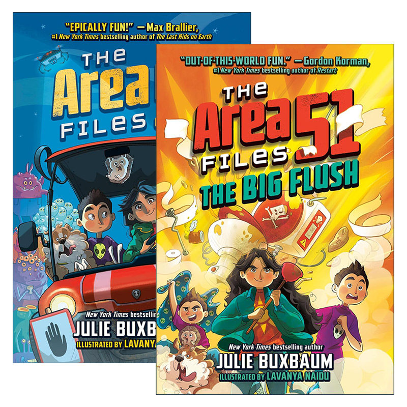 英文原版 The Area 51 Files 51区档案系列1-2册 儿童科幻推理小说 Julie Buxbaum 进口英语原版书籍