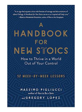 英文原版 A Handbook for New Stoics 新斯多葛派手册 如何在一个你无法控制的世界里茁壮成长 英文版 进口英语原版书籍