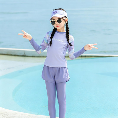 英国潮牌女童泳装2026年夏季儿童