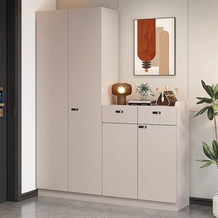 带锁鞋柜防盗密码家用门外柜楼道过道电梯口走廊储物柜轻奢收纳柜