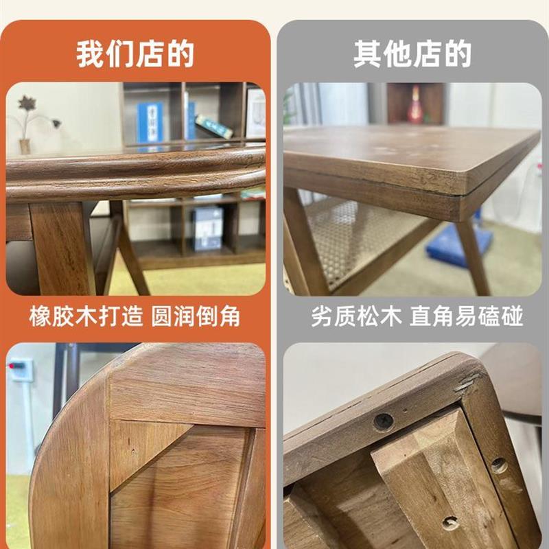阳台实木休闲椅三件套家用卧室小户型可伸缩休闲喝茶一体桌