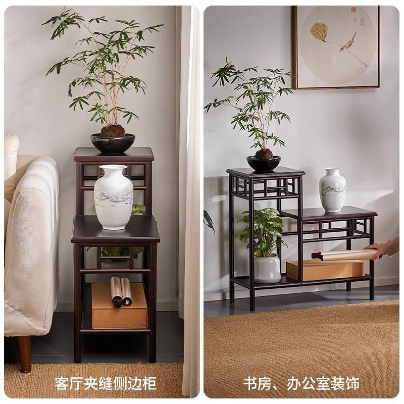 花架子置物架落地式客厅高低组合鱼缸架装饰摆件展示架阳台花盆架