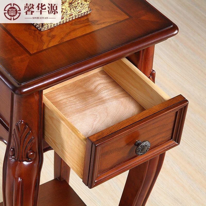 美式花架实木置物架 客厅落地花盆架简约欧式花架子阳台多层花几