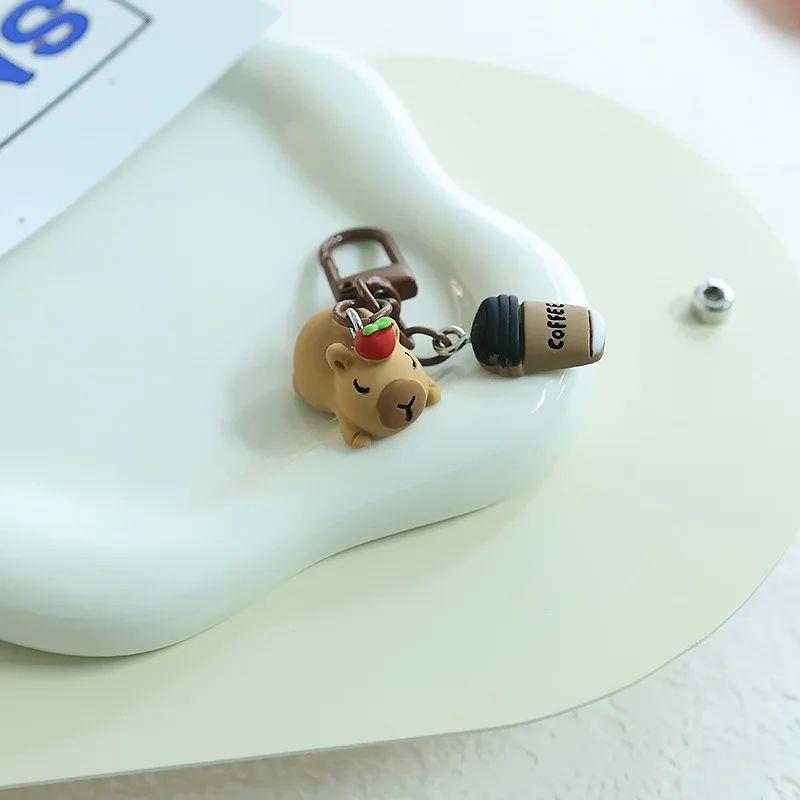 Cute Resin Capybara Key Chains for Women Girls Capibara Anim