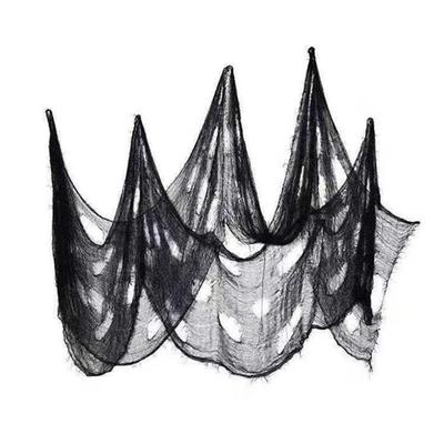 HOT SALES!!! Black Halloween Creepy Gauze Large Grid Yarn