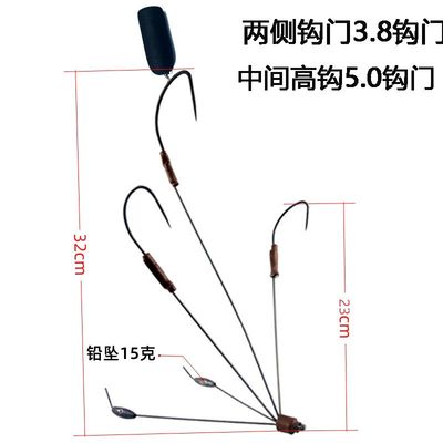 可视锚钩刀锋鲫鱼钩鳜鱼钩三耙钩新款双腿三钩抗流水鱼钩渔具用品