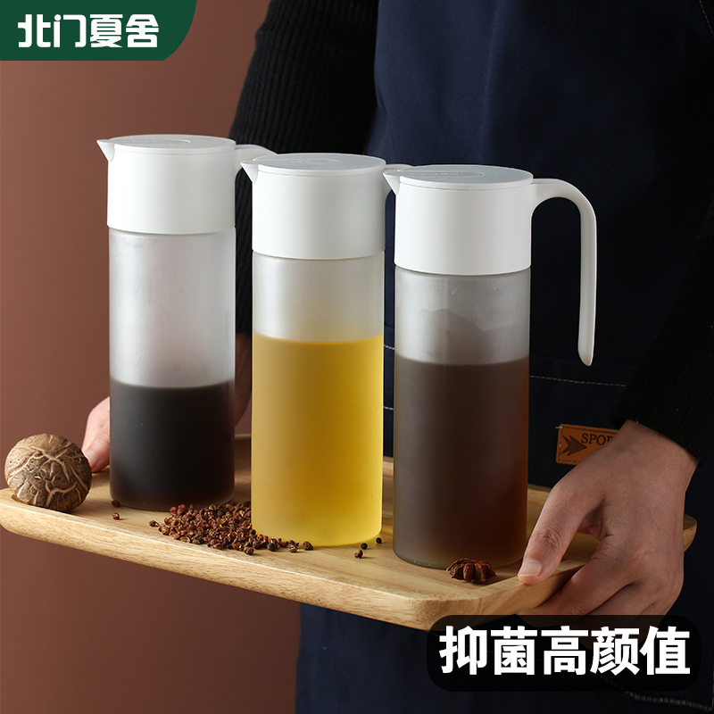 自动开合鹰嘴设计简约玻璃油壶