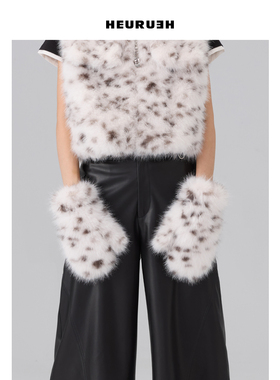 HEURUEH Lynx Mittens  仿毛手套 秋冬新品仿毛绒手套保暖防寒