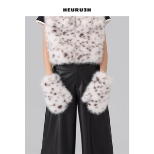 HEURUEH Lynx Mittens  仿毛手套 秋冬新品仿毛绒手套保暖防寒