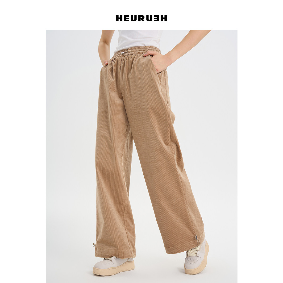 HEURUEH24秋季新款灯芯绒休闲裤