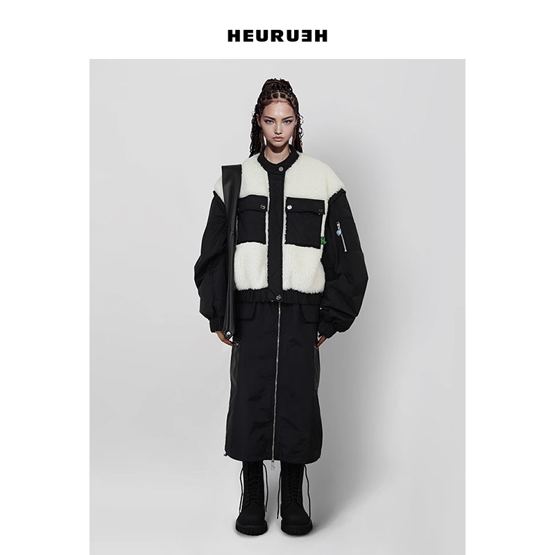 黑白撞色，拼接设计，时尚简约