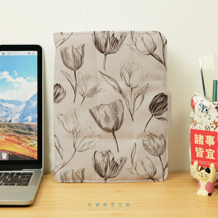 复古文艺布面活页手账本定制郁金香本子高颜值ins风夹棉日记本女