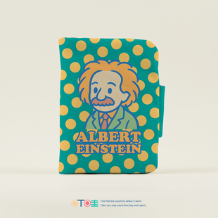 叮哇科学家 爱因斯坦旅行护照夹登机牌收纳包机票夹学生礼物定制