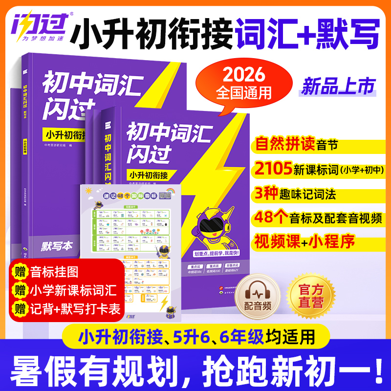 2026闪过英语词汇小学初中
