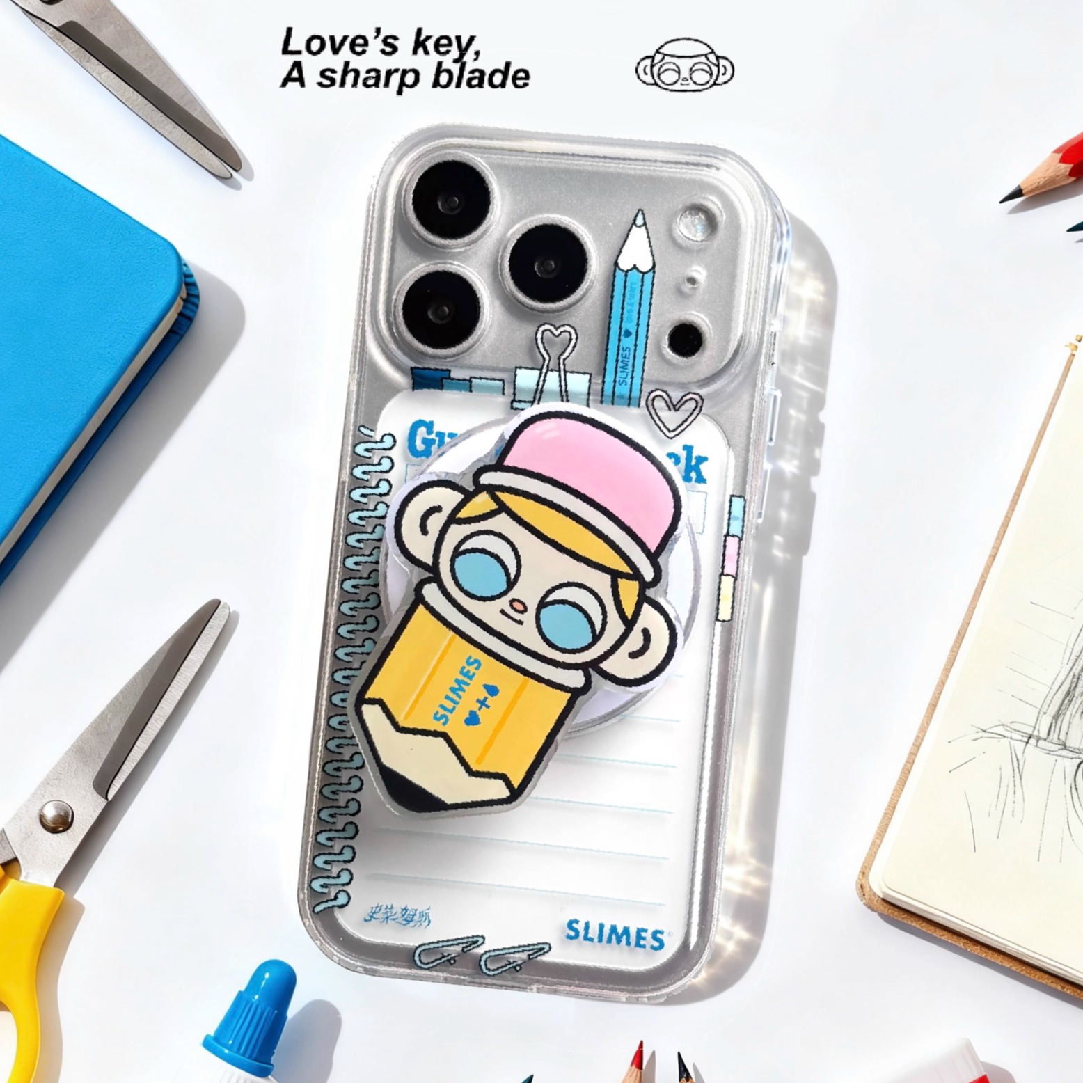 史莱姆斯原创设计手绘插画笔记本苹果iPhone17手机壳IMD双层磁吸
