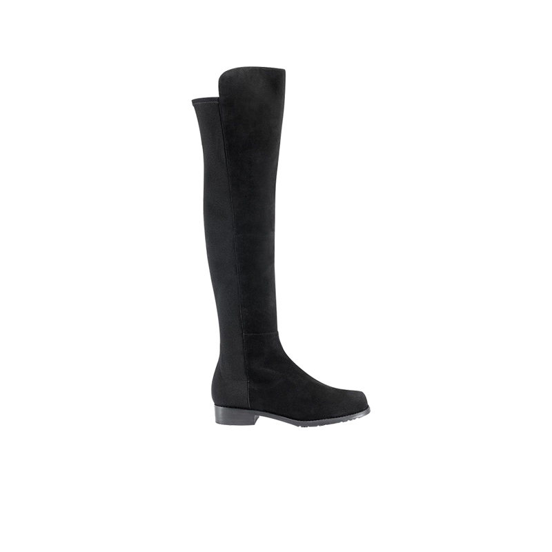 Stuart Weitzman / SW autumn winter new knee boots 5050 Black Suede skinny womens boots boots boots