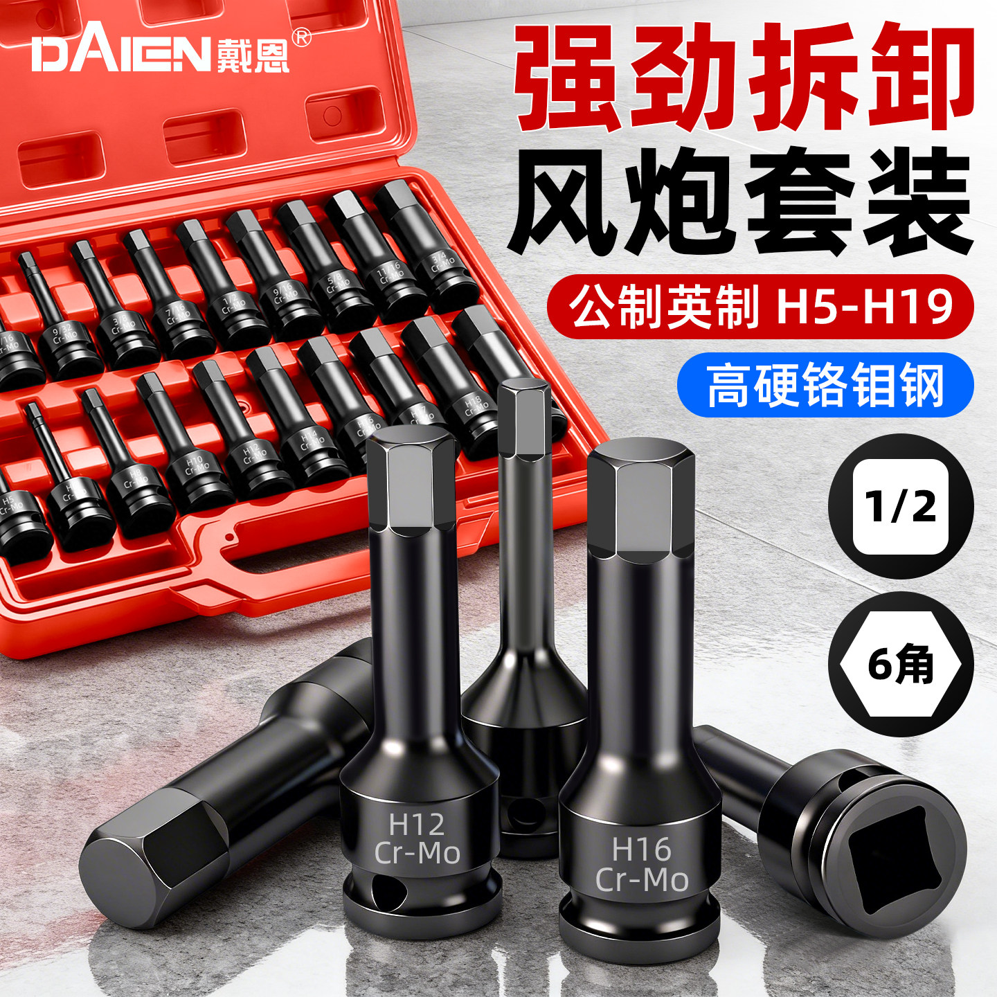 【防水防锈】风炮套筒批头图片
