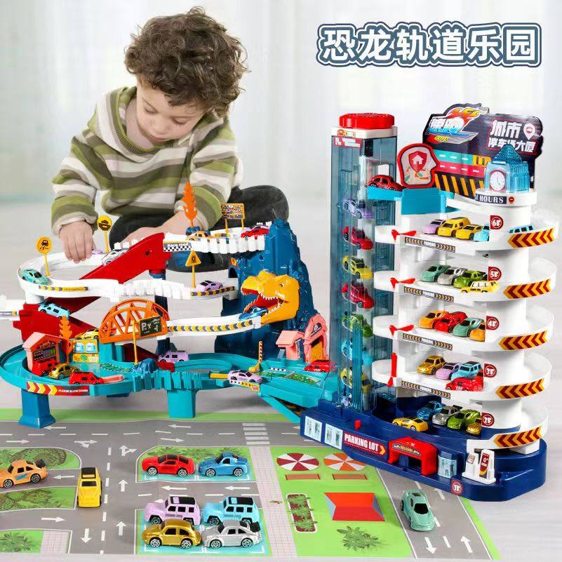DINOSAUR WINDING MOUNTAIN TRACK CAR ADVENTURE TOY TRAIN BIRTHDAY GIFT FOR BOYS OVER 3 YEARS OLD