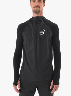 COMPRESSPORT运动 飓风 防风半拉链 长袖 Hurricane Windproof
