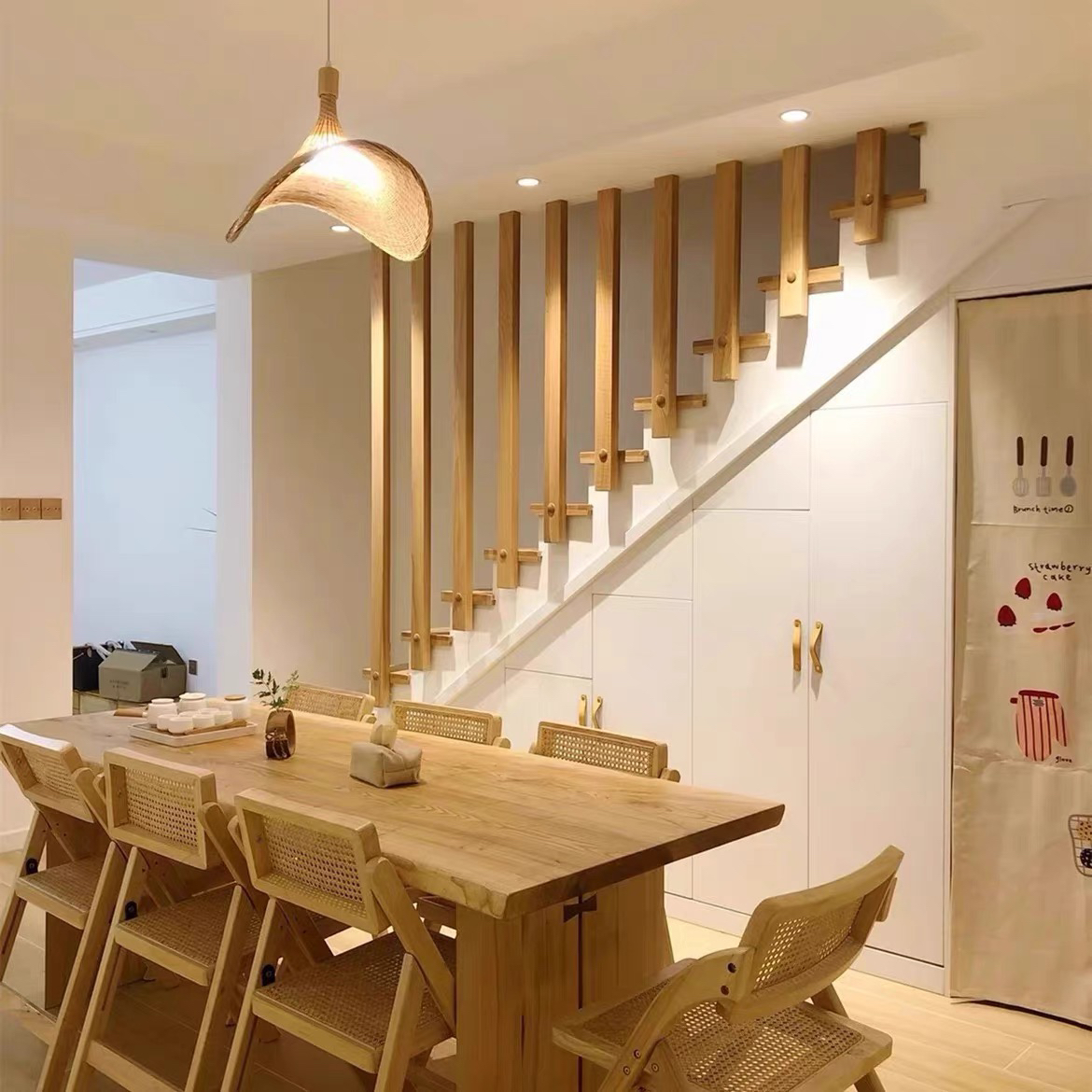 loft公寓楼梯扶手实木扶手护栏