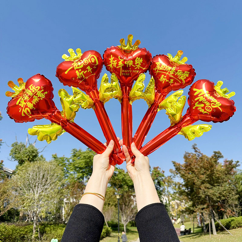 爱心花束气球学校活动装饰道具